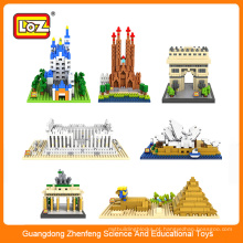 Brinquedo chinês fabricantes / plástico LOZ arquitetônico bloco de construção brinquedo tijolo